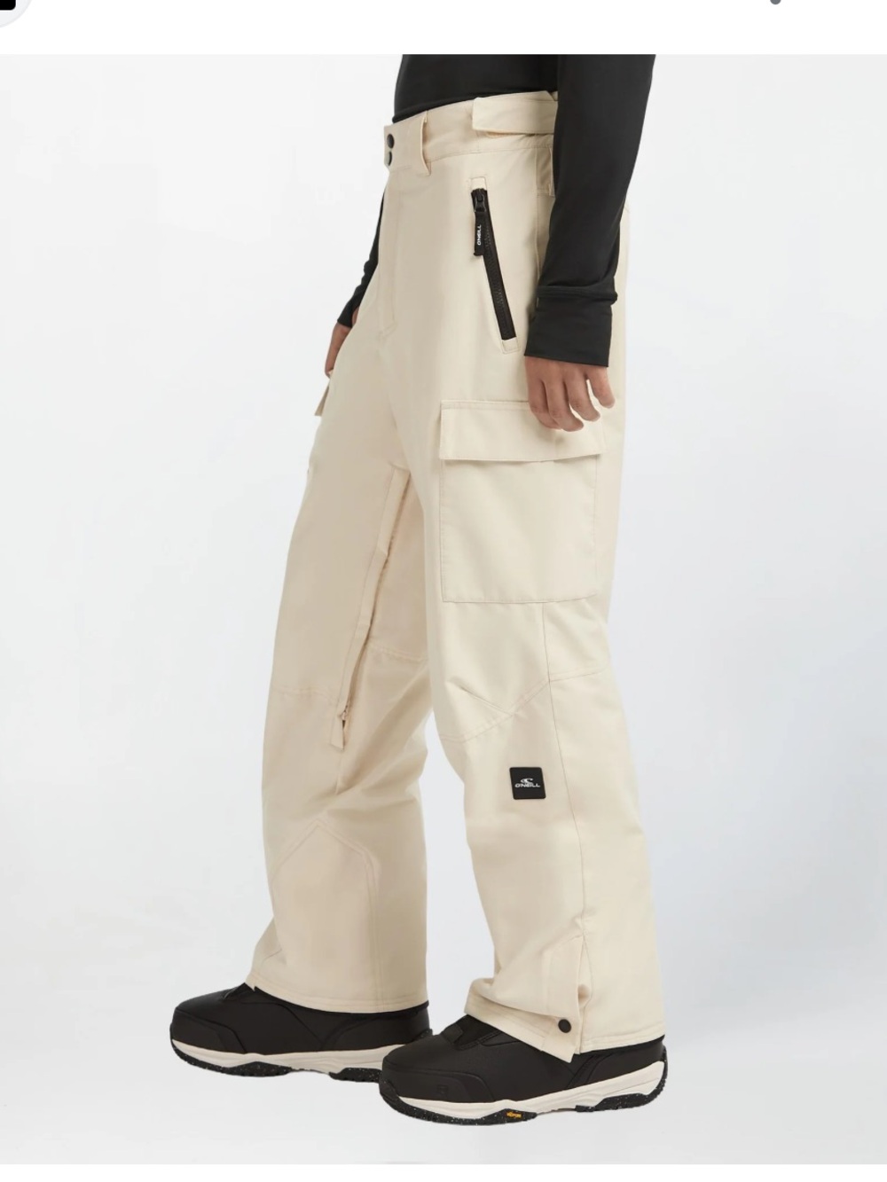 O'Neill Men's Cruz Cargo Snow Pants - Cream Snowboarding Ski Pants M